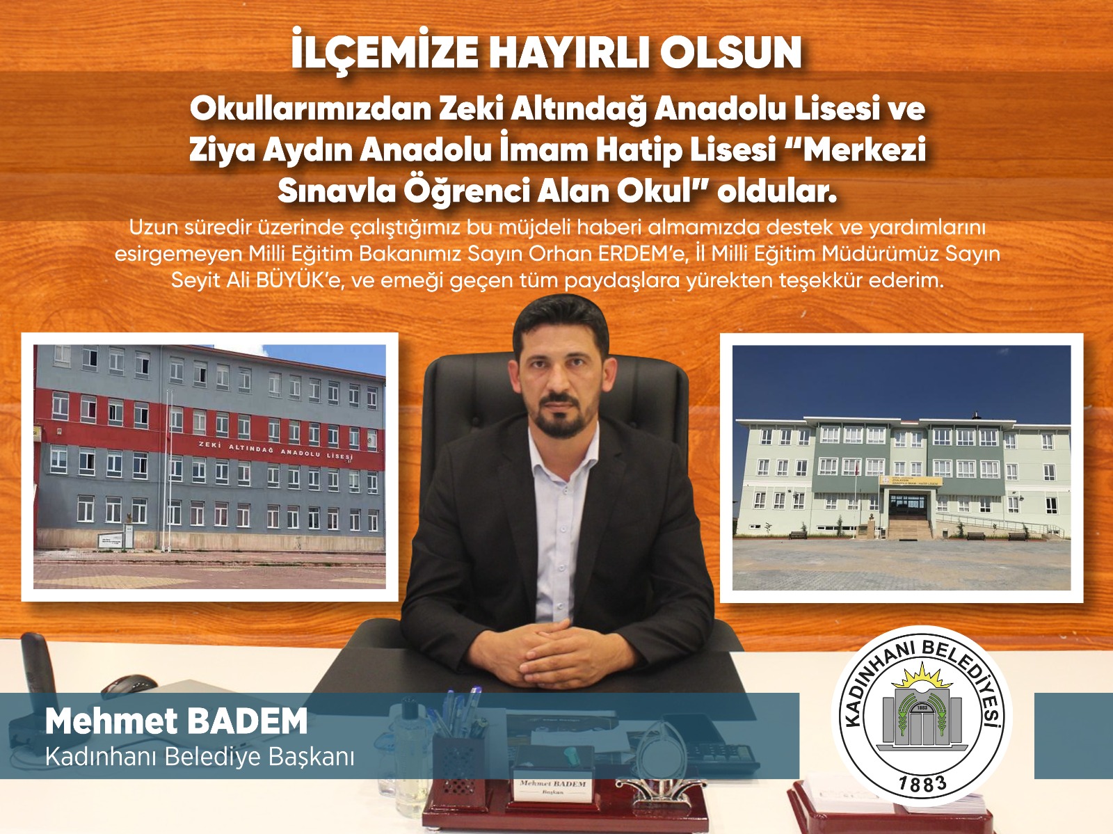 İLÇEMİZE HAYIRLI OLSUN 